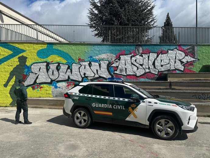 Imagen del mural vandalizado.
