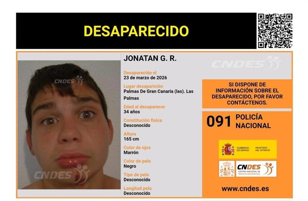 Hombre desaparecido en Las Palmas de Gran Canaria