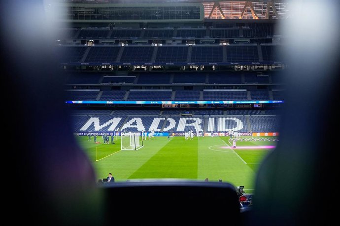 Archivo - General view inside the stadium during the training day of AS Monaco ahead the UEFA Champions League 2025/26 League Phase MD7 football match against Real Madrid at Bernabeu stadium on January 19, in Madrid, Spain.