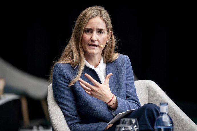 Archivo - La vicepresidenta tercera y ministra para la Transición Ecológica y el Reto Demográfico, Sara Aagesen, interviene en el lanzamiento del Pacto de Líderes de Alto Nivel Seguridad Hídrica, en IFEMA, a 23 de octubre de 2025, en Madrid (España). 