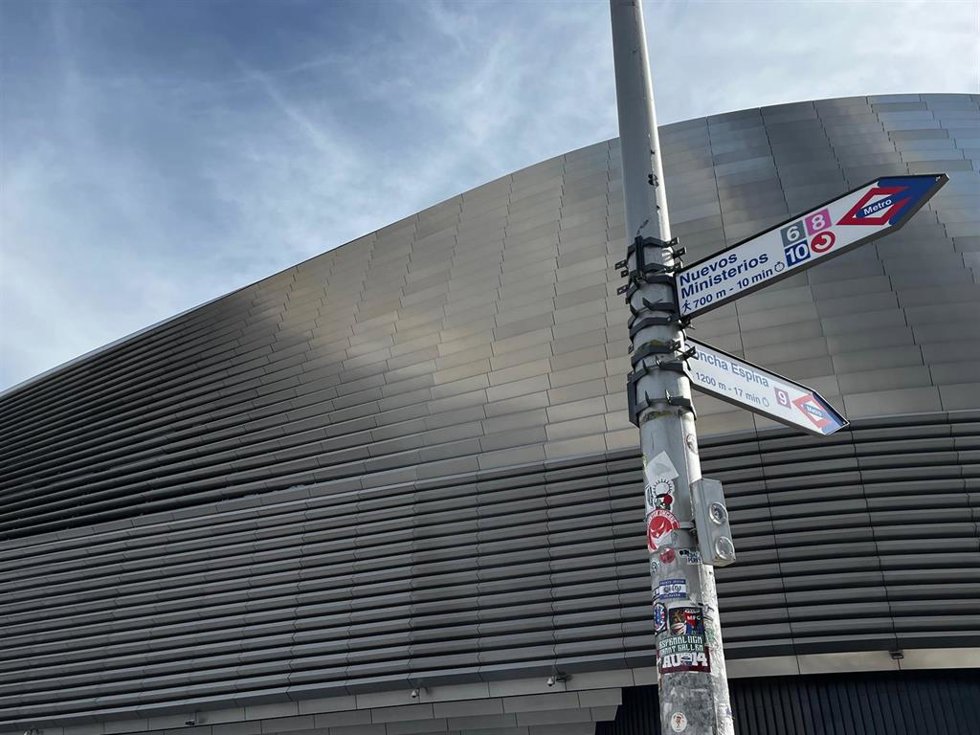 Inmediaciones del estadio Santiago Bernabéu