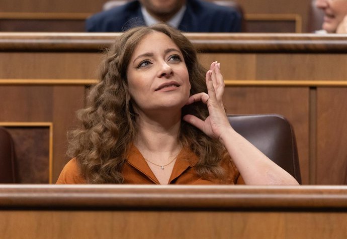 Archivo - La portavoz del PP en el Congreso, Ester Muñoz, durante una sesión plenaria extraordinaria, en el Congreso de los Diputados, a 22 de julio de 2025, en Madrid (España). El Congreso cierra este martes, 22 de julio, el curso parlamentario debatiend