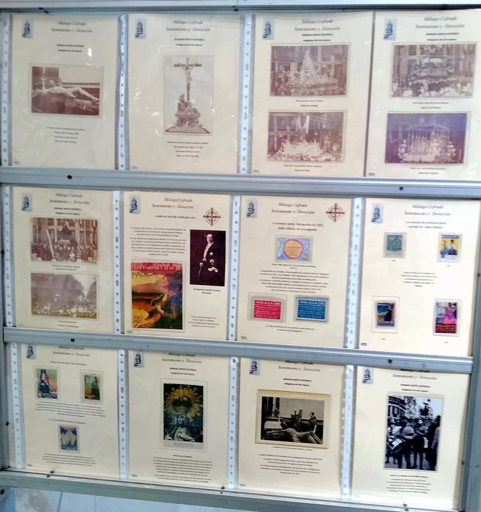 Imágenes históricas de la Semana Santa malagueña, protagonistas de la nueva exposición en Correos