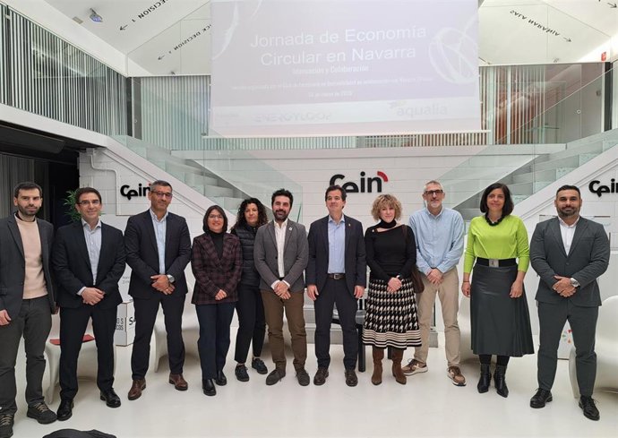 El consejero de Industria y de Transición Ecológica y Digital Empresarial del Gobierno de Navarra, Mikel Irujo, en la jornada Economía Circular en Navarra, en CEIN.