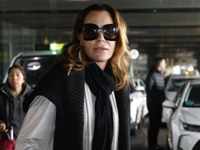 Mar Flores a su llegada a Madrid tras el anuncio de Alejandra Rubio y Carlo Costanzia de que van a volver a ser padres