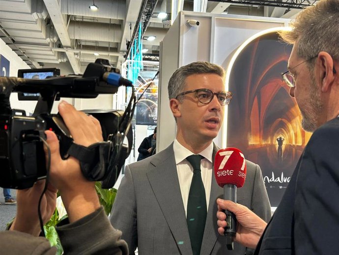 El vicepresidente de Prodetur, Rodrigo Rodríguez Hans, en una atención a medios, en foto de archivo.