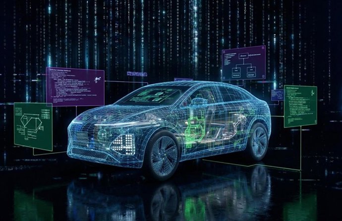 Ilustración de Android Automotive de Google.