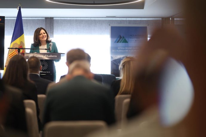La ministra d'Afers Exteriors d'Andorra Imma Tor durant la seva intervenció