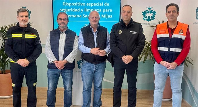 Presentación del dispositivo especial del Ayuntamiento de Mijas (Málaga) para Semana Santa.