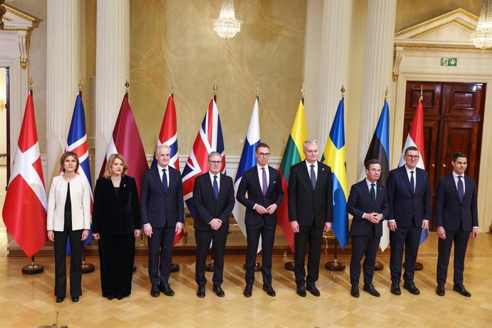 March 26, 2026, Helsinki, Uusimaa, Finland: JEF Leaders Summit take place in Helsinki, Finland on 26 March 2026. The Leaders of Iceland, Latvia, Norway, the United Kingdom, Finland, Lithuania, Sweden, Estonia and the Netherlands gathered for a Family Phot