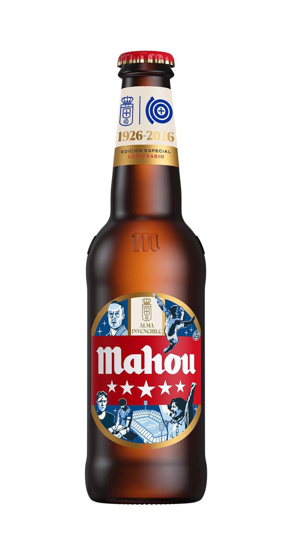 Botella conmemorativa del centenario del Real Oviedo