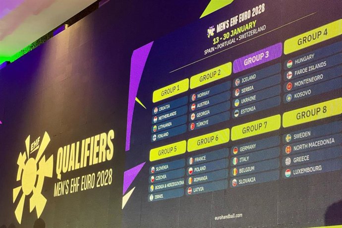 El Campeonato de Europa masculino de balonmano de 2028 define su fase clasificatoria.