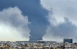 Columna de fum després d'un atac a Kuwait 