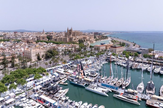 Vista aérea del puerto de Palma