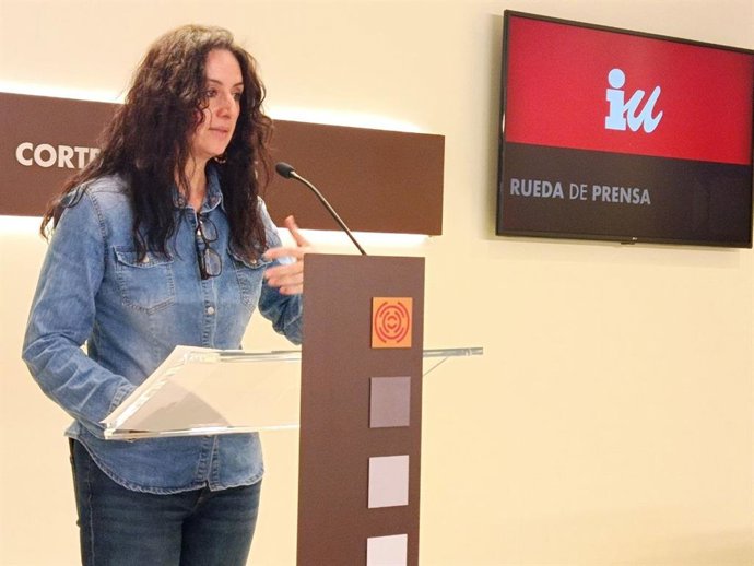 La diputada de IU en las Cortes de Aragón, Marta Abengochea.