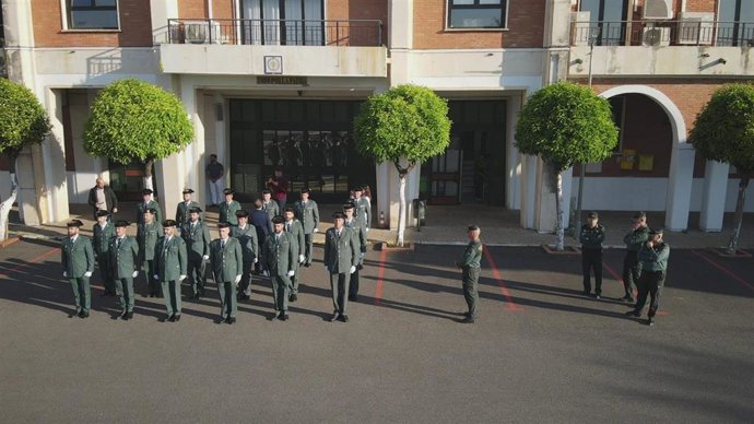 Acto de recepción de 22 nuevos guardias civiles en la Comandancia de Sevilla