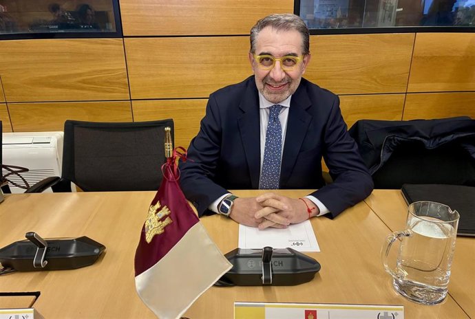 El consejero de Sanidad de Castilla-La Mancha, Jesús Fernández Sanz, durante el Consejo Interterritorial celebrado en Madrid.