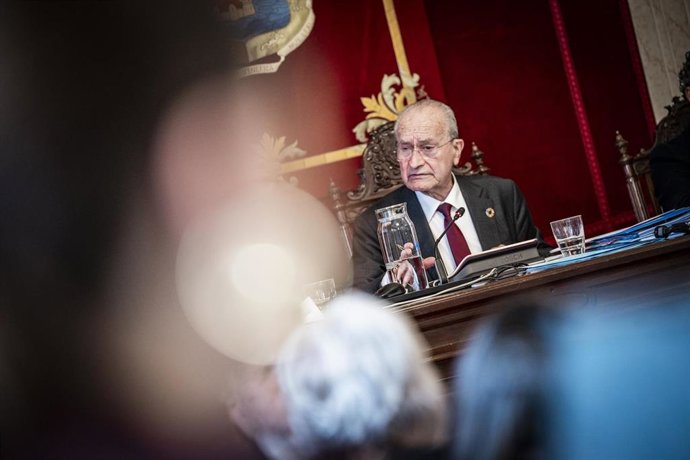 El alcalde de Málaga, Francisco de la Torre, en el pleno del mes de marzo.