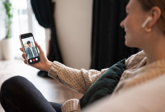 Videollamada en un 'smartphone'.