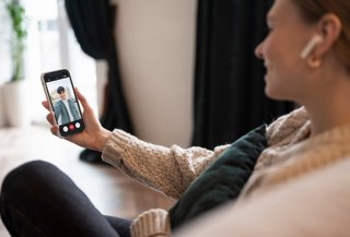 Videollamada en un 'smartphone'.