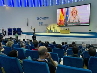 Imagen de la primera edición del congreso nacional sobre el refuerzo de las competencias lectora y matemática, organizado por el ministerio, se celebró en mayo de 2025 en Asturias.