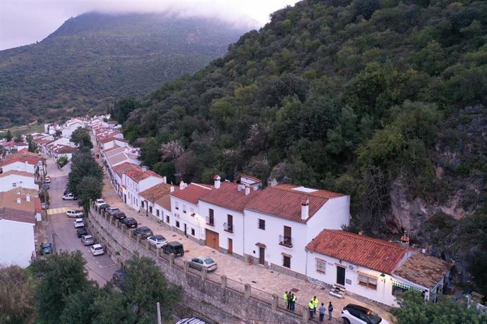 Vista del pueblo de Benamahoma en la Sierra de Cádiz.
