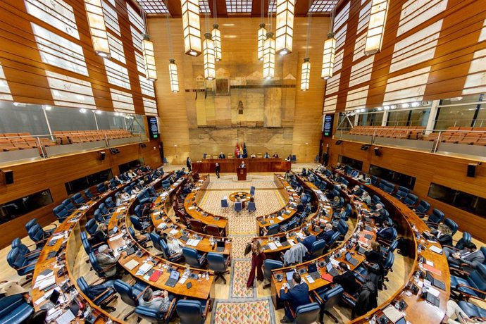 Archivo - Hemiciclo de la Asamblea durante el debate de los Presupuestos de 2026, en la Asamblea de Madrid