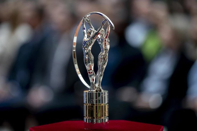 Trofeo de los Premios Laureus, en la Real Casa de Correos de Madrid. 