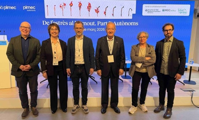 Imagen de la jornada de debate 'De l'estrès al burnout. Part I:Autònoms'.