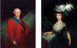 Retratos de Carlos IV y María Luisa de Parma, pintador por Goya.