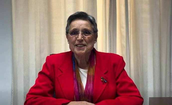 La alcaldesa de Aguilar de la Frontera, Carmen Flores (IU), durante su comparecencia.