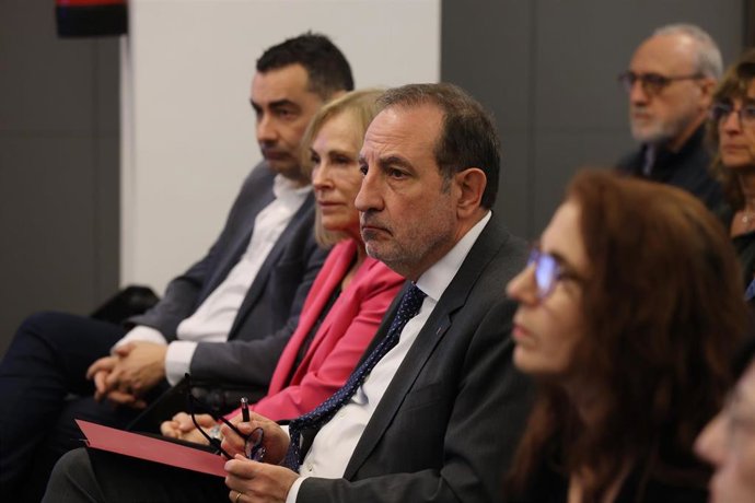 El conseller Ramon Espadaler durante el acto este viernes en Lleida