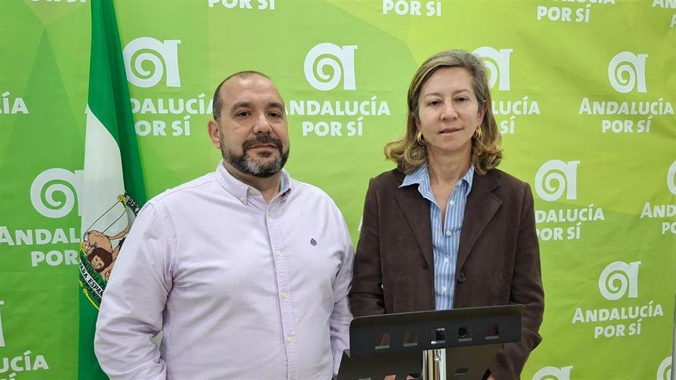 Antonio Jesús Rodríguez durante su presentación como candidato de Andalucistas-Andalucía por Sí-Stop Biogás