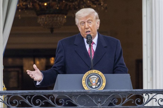 March 27, 2026, Washington, District Of Columbia, USA: United States President Donald J. Trump delivers remarks to farmers and ranchers during an event on the South Lawn of the White House in Washington, DC, USA, 26 March 2026. President Trump announced n