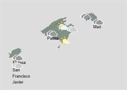 Predicción meteorológica para hoy, 28 de marzo, en Baleares: fuertes rachas de viento y alguna precipitación débil