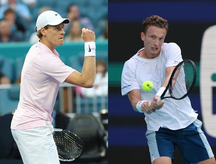 Jannik Sinner y Jiri Lehecka en Miami