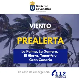 Prealerta por viento