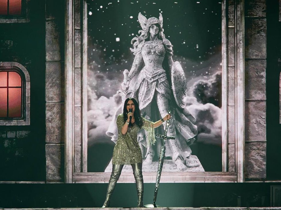 Laura Pausini en el primer concierto de su gira mundial 'Yo canto World Tour'