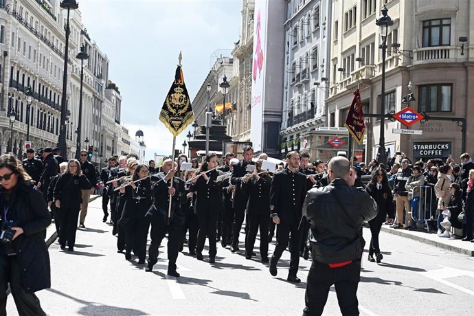 Archivo - Procesión de La Soledad,  a 19 de abril de 2025, en Madrid (España).