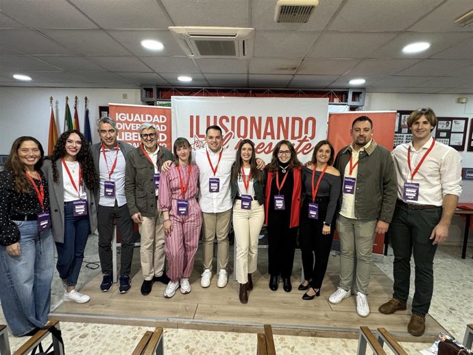 El secretario general del PSOE de Málaga, Josele Aguilar, en un acto de Juventudes Socialistas.