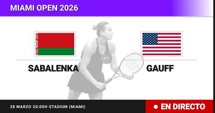 Aryna Sabalenka - Coco Gauff: resumen y estadísticas del partido de Final de Miami Open