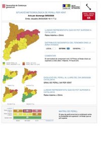 6 comarcas de Girona, Lleida y Barcelona reciben ES-Alert por el viento este fin de semana