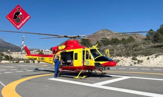 Imagen del helicóptero de rescate