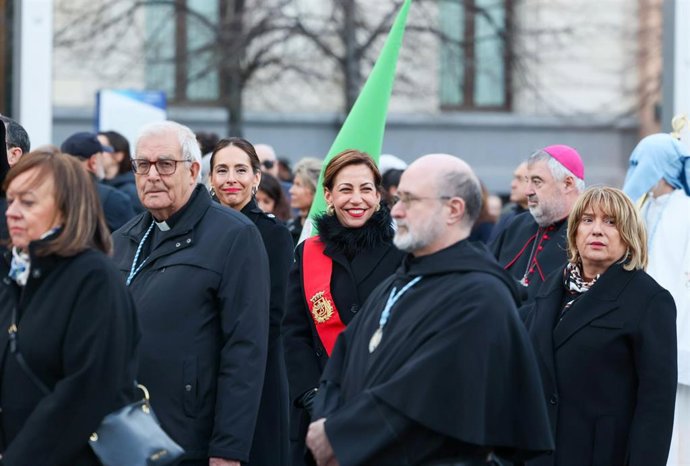 La alcaldesa de Zaragoza, Natalia Chueca, en el Pregón de la Semana Santa de la capital aragonesa.