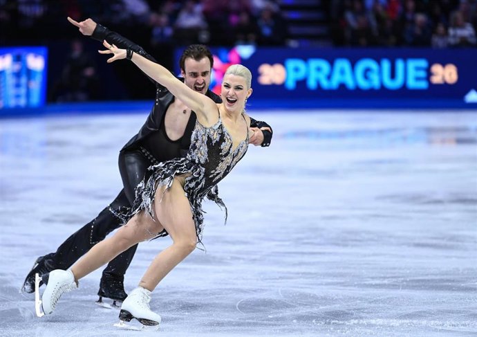Olivia Smart y Tim Dieck, en plena competición.