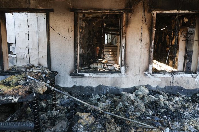 Archivo - RUSSIA, KHERSON REGION - JANUARY 1, 2026: Damage from a Ukrainian drone strike in the village of Khorly. According to preliminary data, more than 50 people were injured, and 24 people died