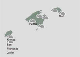 Predicción meteorológica para hoy, domingo 29 de marzo, en Baleares: chubascos, tormentas, nieve y viento fuerte