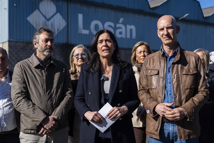 La secretaria general del PPdeG, Paula Prado, en Grupo Losán.