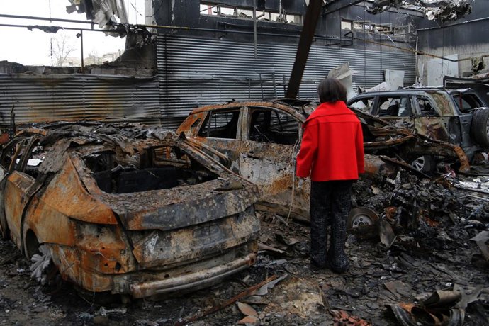 TEHRAN, March 29, 2026  -- This photo taken on March 28, 2026 shows a car service center which was hit by a missile strike in eastern Tehran, Iran. A joint U.S.-Israel military assault on Iran, which started on Feb. 28, triggered a sharp escalation across