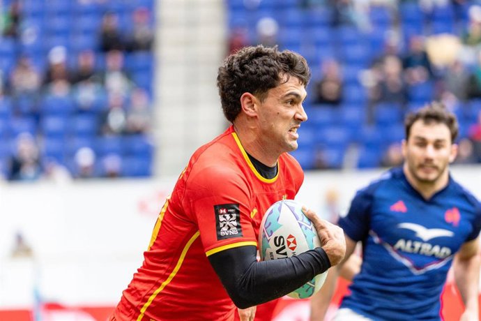 Partido de rugby seven entre España y Francia.
